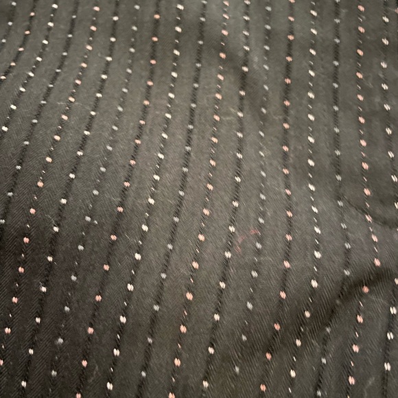 Vintage 90s 2000s Wrapper Wide Leg Dress Pants Jrs Sz 7 Black Embroidered Blocks - Picture 2 of 11